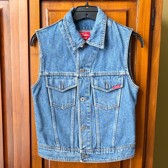 United Colors Of Benetton Jackets & Blazers - Ladies Benetton Classic Blue Denim Vest